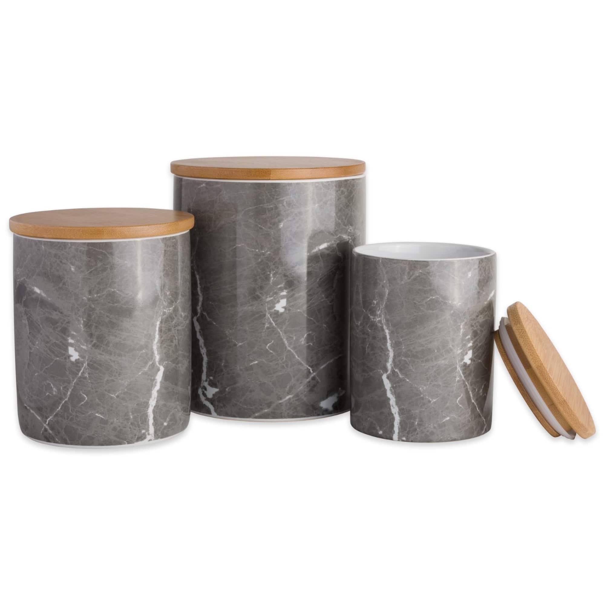 DII® Black Marble Ceramic Canister Set